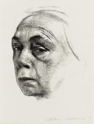 Käthe Kollwitz, Selbstbildnis, 1924, Kreidelithographie (Umdruck)