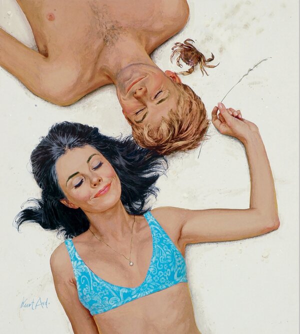 Kurt Ard, Eine kitzelige Angelegenheit, 1970, Gouache auf Papier, © Kurt Ard